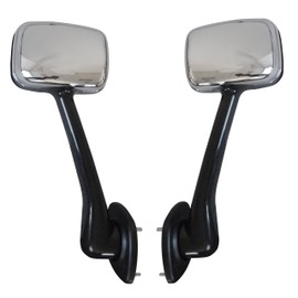 QSC Truck Chrome Hood Mirror Set (L & R) for Freightliner Cascadia 08-16