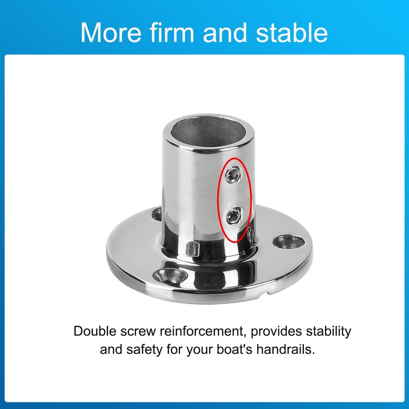 ODYSUNRAL Marine Grade Boat Hand Rail Base, Heavy Duty 316