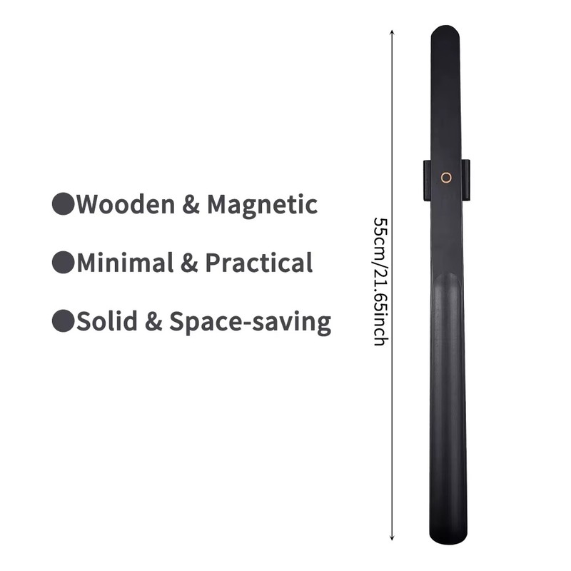 21.65-Inch Long Handle Wooden Shoehorn for Easy Shoe Wearing –