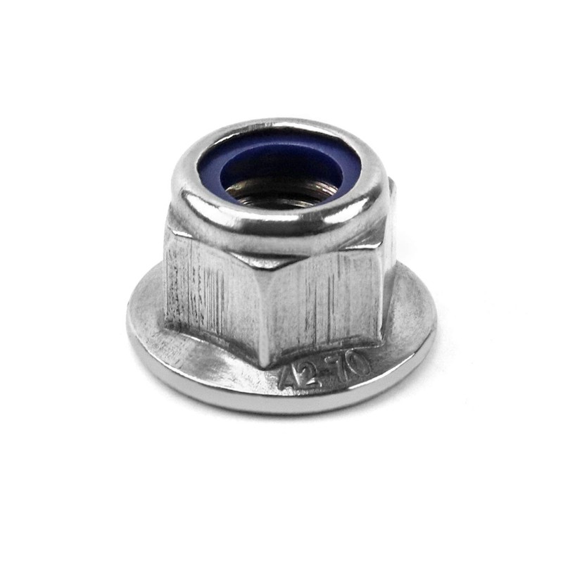 QWORK® 10PCS M10 Lock Nut with Nylon Insert - 304