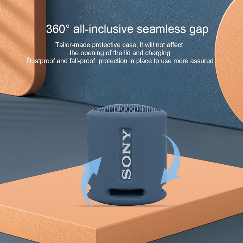 QWYJ Carcasa Protectora de Silicona para Sony SRS-XB100 Funda (Negro)