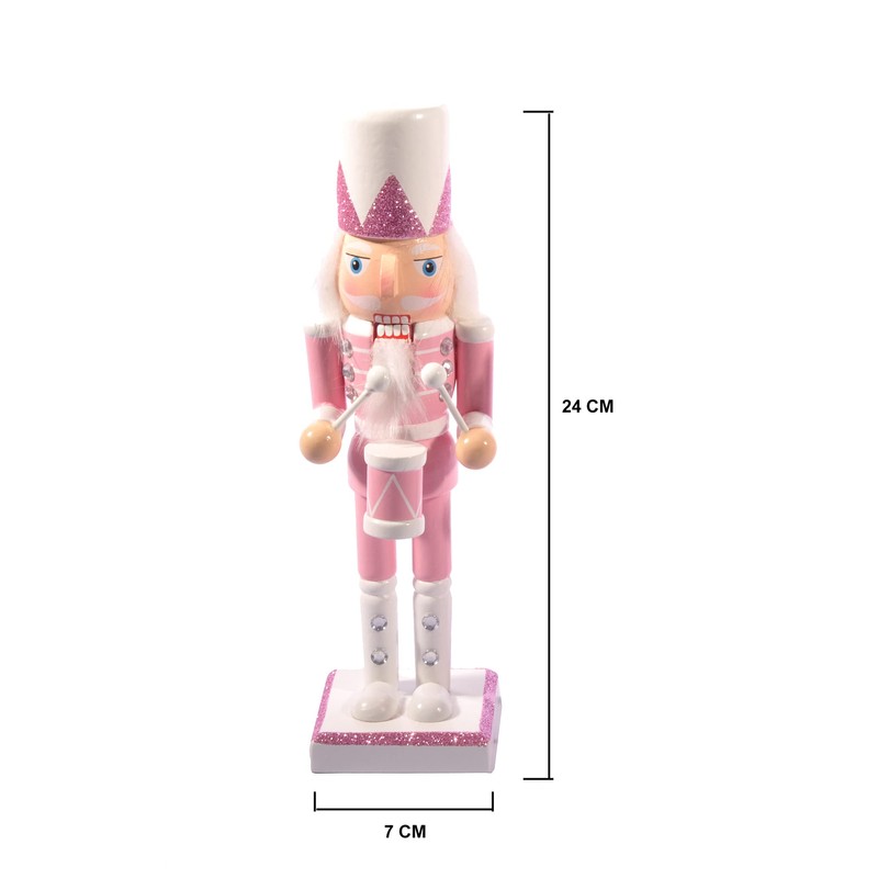 Ciao Christmas Nutcracker Toy Soldier Drummer (24 cm) Wooden Glittery