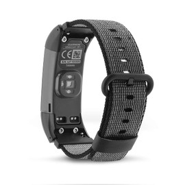 C2D JOY Classic Nylon Weave Band Compatible with vivosmart HR HR+Plus Approach X10 X40 Replacement Bands Smart Watch Strap with Accessory Adpaters - (06#) Black, Large