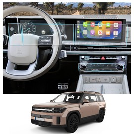 CDEFG 8PCS 2024 2025 Santa Fe Screen Protector for 2024 2025 Hyundai Santa Fe SE/SEL/XRT/Limited/Calligraphy 12.3-inch Touchscreen, 2024 Santa Fe Accessories HD Protective Cover