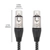 DETAME 15FT 3-Pin XLR Female to Female Microphone Cable,XLR Female
