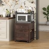 Rresyet Mini Fridge Stand with Movable Drawer, Heavy Duty Fridge