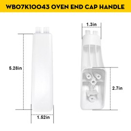 WB07K10043 Oven End Cap Handle Replacement Part 1 Pack Range Oven Door Handle End Cap Compatible with Some GE Ovens Replaces AP3140301 242805 AH228368 EA228368 PS228368 WB07T10144 WB07X10132 (White)