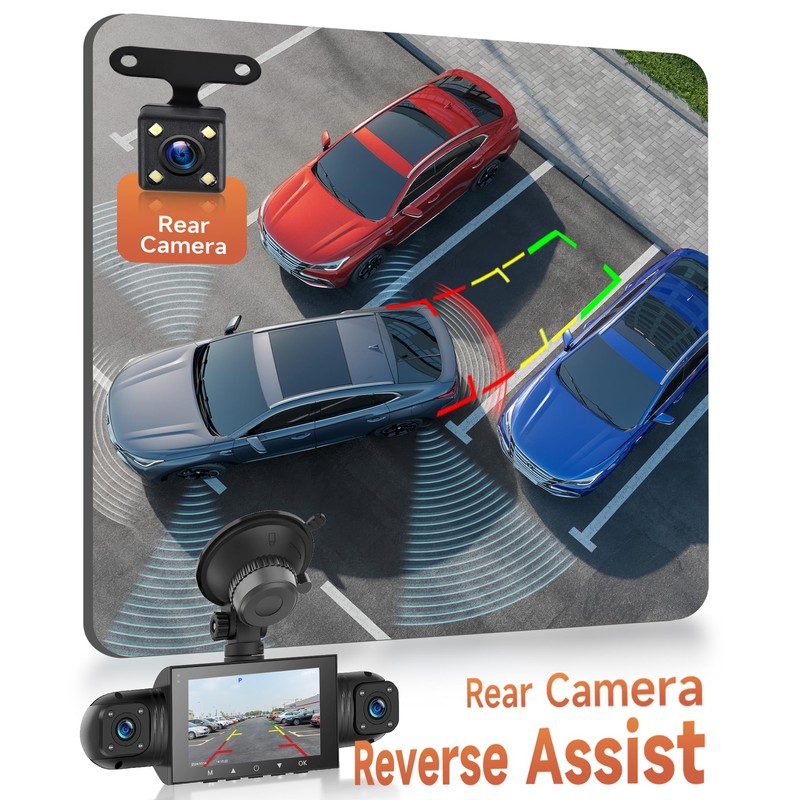 360 Degree View 4 Channel Dash Cam Front and Rear