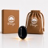 PURAJA Worry Stone: Black Obsidian, Thumb Stone Made of Natural