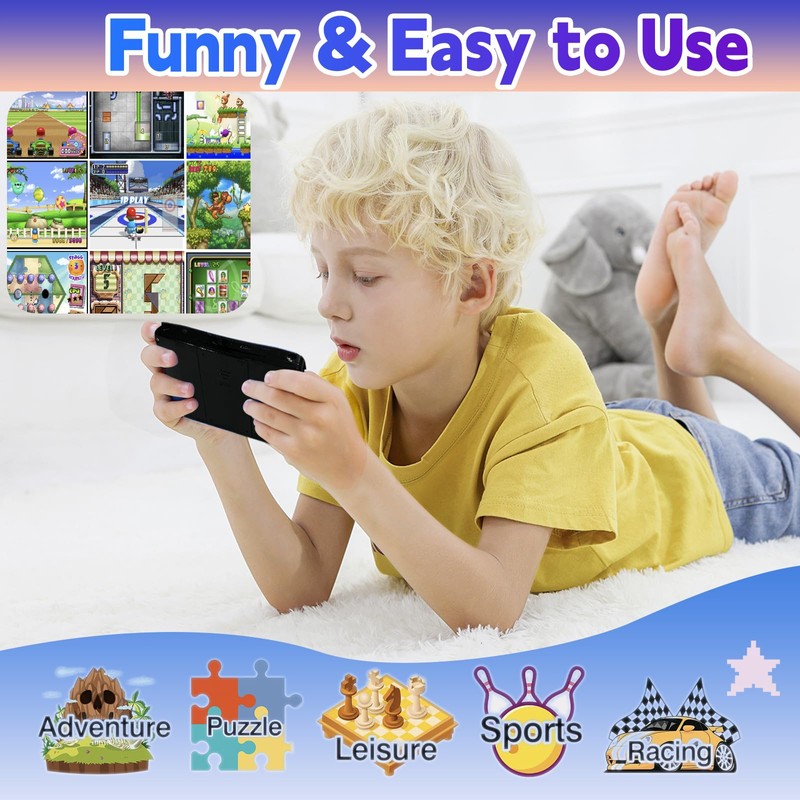 SNONBROS Handheld Game Console for Kids 3.5" IPS Large Screen