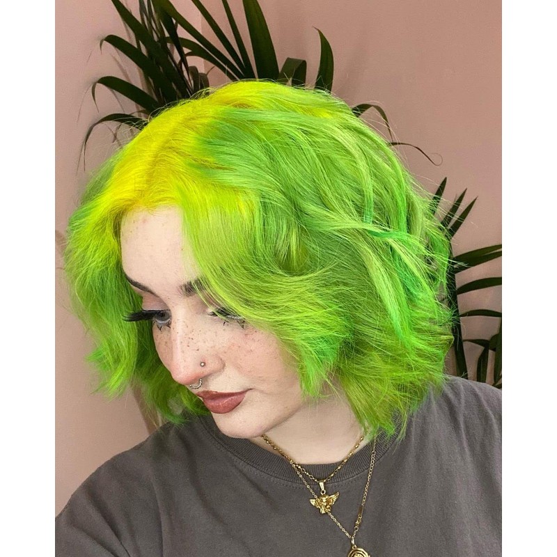 Crazy Color Vibrant Lime Twist Semi-Permanent Hair Dye. Highly Pigmented