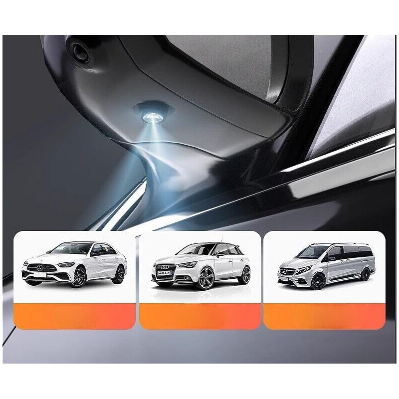 Car rearview mirror welcome led light universal Angel wings welcome
