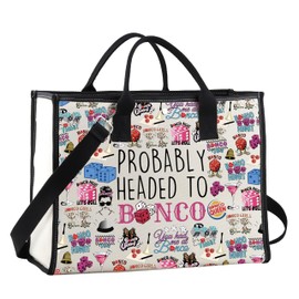 GJTIM Board Game Night Out Gift Gambling Lover Gift Gambler Tote Bag Dice Game Canvas Bag for Game Players (Headed To Bun LT)