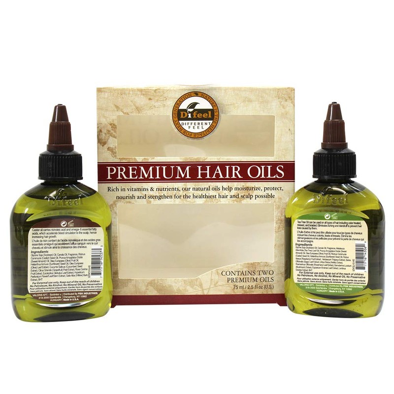 Difeel Premium Natural Hair Oil - Castor Oil and Tea
