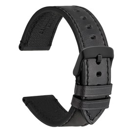 WOCCI Business Style Correa de reloj de piel, hebilla de acero inoxidable, 18 mm 20 mm 22 mm 24 mm