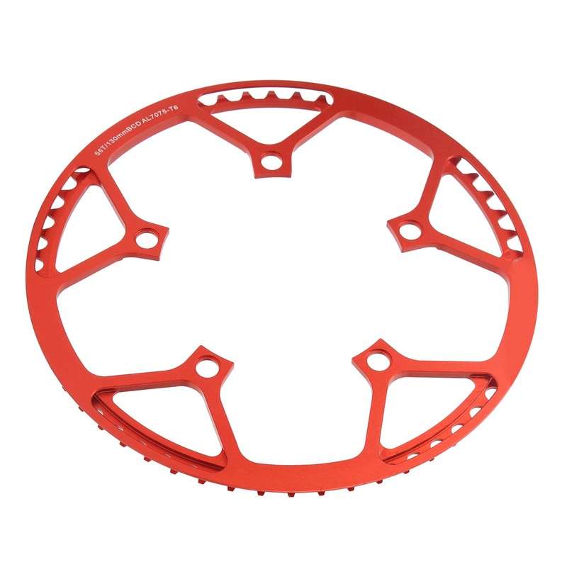 Bike Chainring 56T 130BCD Red Aluminum Alloy Lightweight Folding Bike