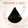 4pcs Triangle Powder Puffs,Soft Reusable Triangle Sponges with Strap for
