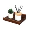 Z metnal Mini Floating Shelves, Small Natural Wooden Display Wall