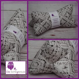 Leseknochen Neck Pillow Unusual Comfortable and Washable Hand Stuffed and Stitched in Germany - Can be Used as a Bolster Pillow (Macrame)