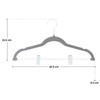 SVITA Set of 10 Clothes Hangers with Clips and Velvet