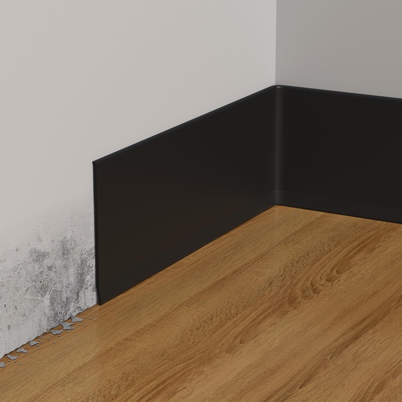 Frantie Flexible Vinyl Baseboard Trim, 4 Inch Peel and Stick