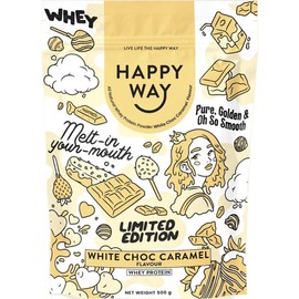 Happy Way Whey Protein Powder White Choc Caramel 500g