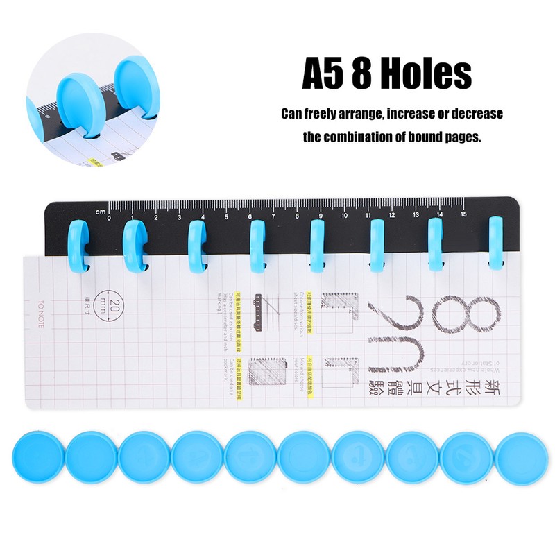 Mushroom Notebook Marking Punching Accessories Ruler Mushroom Buckle (A5 8