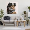 Stupell Industries Glam Leopard Fancy Hair Bow Safari Animal Fashion,
