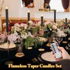 Retisee 12 Pcs Flameless Taper Candles with Timer Remote, Black