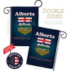 Breeze Decor Alberta Garden Flag Set with Stand Canada Provinces