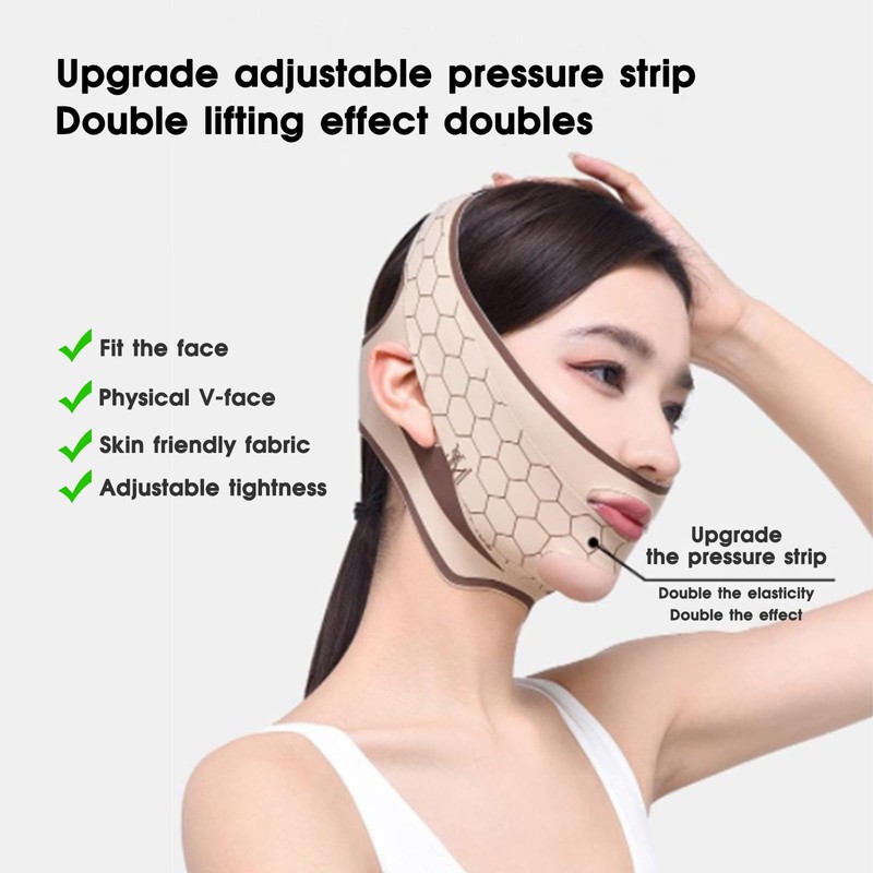 kanuoc V Line Lifting Mask, Adjustable Chin Strap for Sleeping,