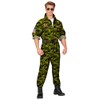 MIMIKRY Men's Costume Fighter Jet Pilot Camouflage Green Fighter Aviator