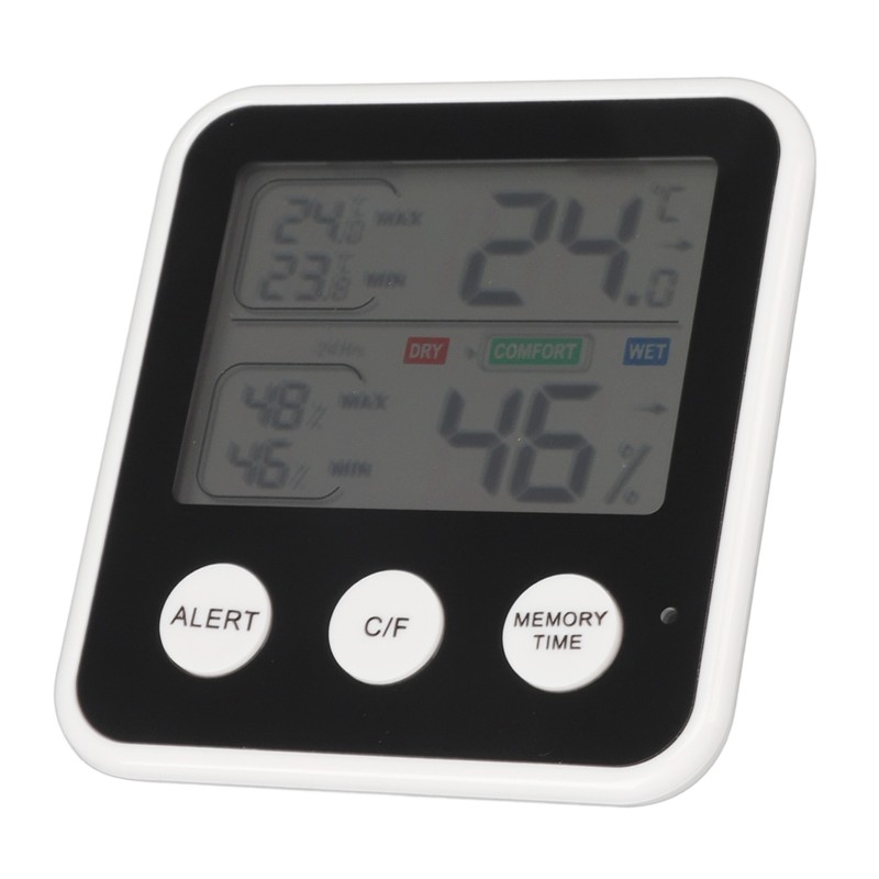 Room Thermometer 3.7in LCD Display High Accuracy Comfort Level Indicator
