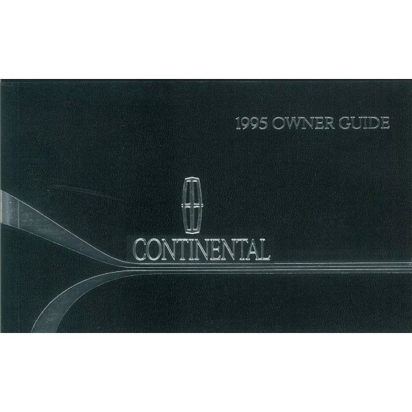 Lincoln 1995 Lincoln Continental Owners Manual User Guide Operator Book