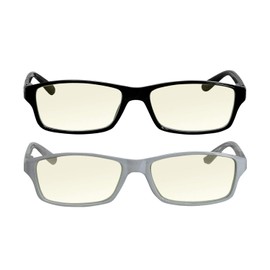 TruVision Readers Blue Light Blocking Reading Glasses 9604HP - 2 PK - Black & White - 1.50