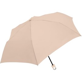 Klux 111547 Folding Umbrella, 21.7 inches (55 cm), Carabiner Folding Umbrella, Plain, Light Pink2