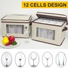 homyfort 2 Pack Wine Glass Storage Box with Dividers, Stemware