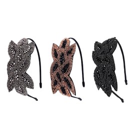 3 Pieces Pearl Rhinestone Tiara Retro Headband Boho Headband Cosplay Hair Accessories Clothing Accessories