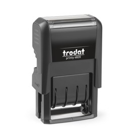 Trodat Printy 4820 - Date Stamp - Day, Month, Year - 12 Consecutive Years - Black Ink - Impression Size 25 x 4mm