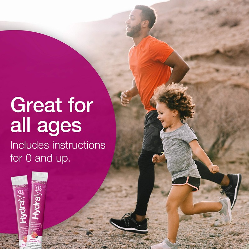 Hydralyte All Natural Electrolyte Powder (Berry, 12)…