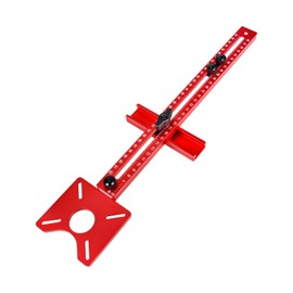 4 in 1 Router Milling Groove Holder, Aluminium Alloy Router Table Insert Plate for Woodworking, Adjustable Cabinet Template Tool, Flip Board Trimming Machine (Metric Scale)