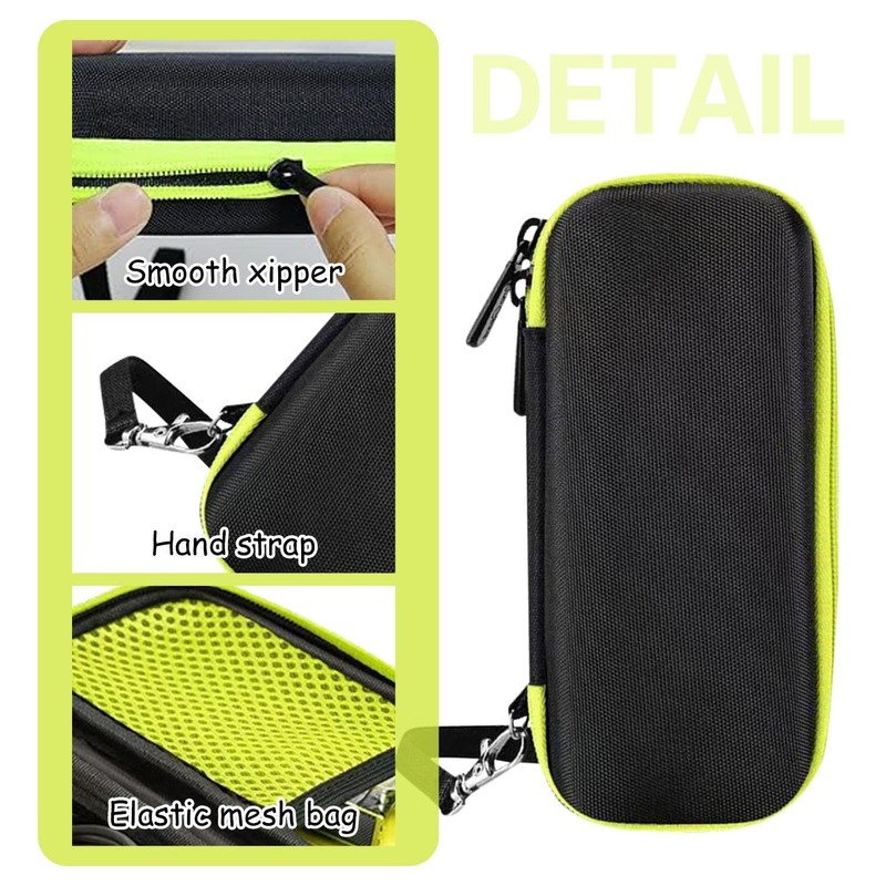 1 Piece Shaver Storage Bag And 1 Piece Beard Brush,