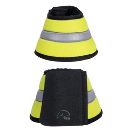 HKM Reflective Bell Boots Neon Yellow Warmblood