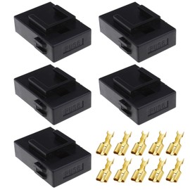 VGOL 5-Piece Blade Fuse Set Standard Blade Fuse Holder with Cap Cover & Connector Waterproof for 4-6 mm² Cable 12/24V Car Marine Car