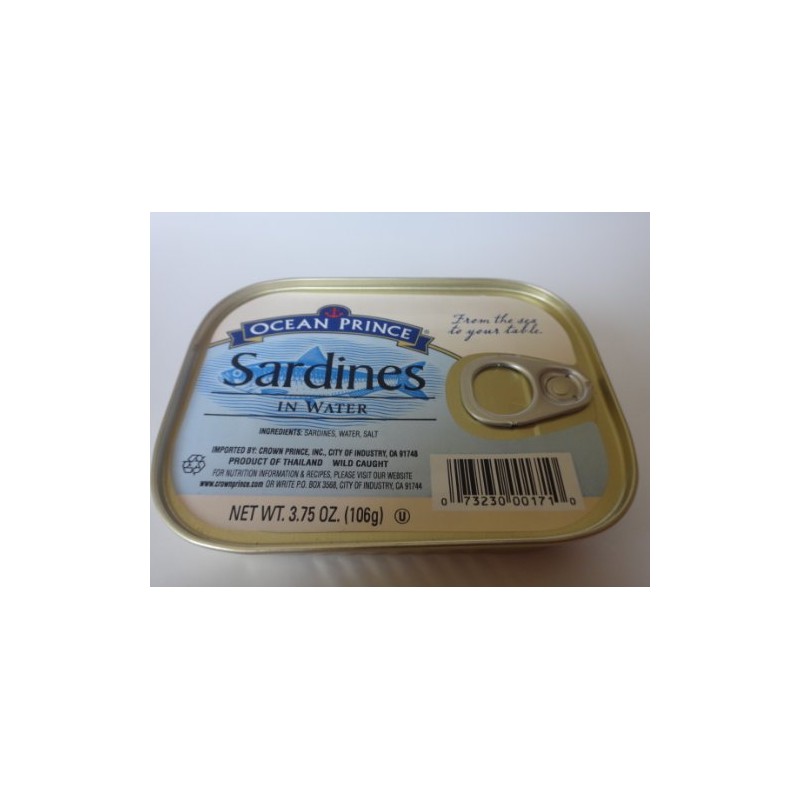 Ocean Prince Sardines - in Water 3.75 oz Can (Pack