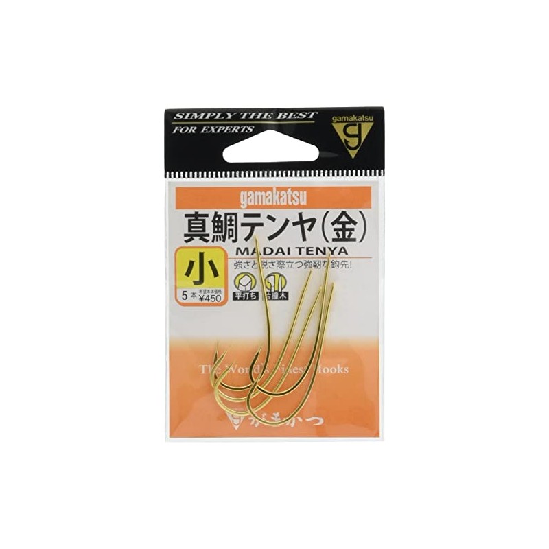 Gamakatsu Single hook real sea bream Tenya small 5 pieces