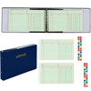 Skyygemm Ring Ledger Binder with 200 Pcs 5"x8.5" Ledger Sheets