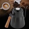 850ml Stainless Steel Drip Over Coffee Kettle Gooseneck with Wooden