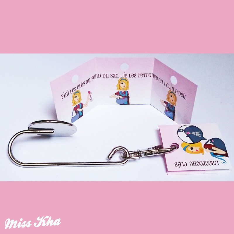 Miss Kha Key Holder "La Vie Est Belle", Pink -