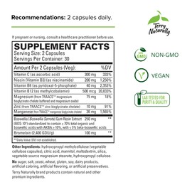 Terry Naturally Terry Naturally Healthy Ligaments & Tendons - Dietary Supplement for Connective Tissue & Joint Lubrication Support - Non-GMO Formula to Aid Ligament & Muscle Health - 60 Capsules